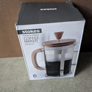 French Press Coffee Maker with Bamboo Accents